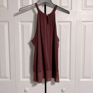 LOFT Burgundy Tank Top